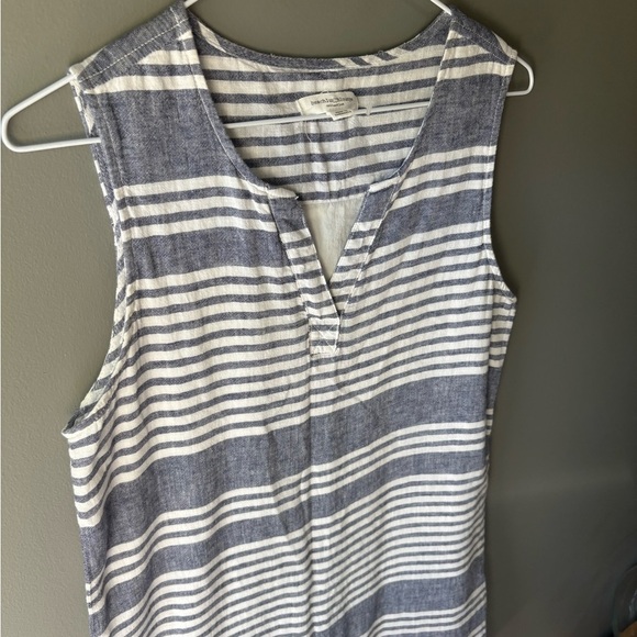 Beach lunch lounge size xs linen and cotton striped mini dress - Picture 3 of 7